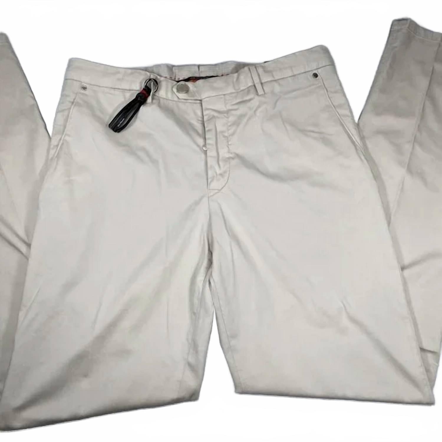 New Marco Pescarolo Men’s Cotton Silk Trousers In Cream